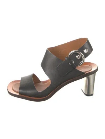 Pre-owned Celine Leather Sandals In Black