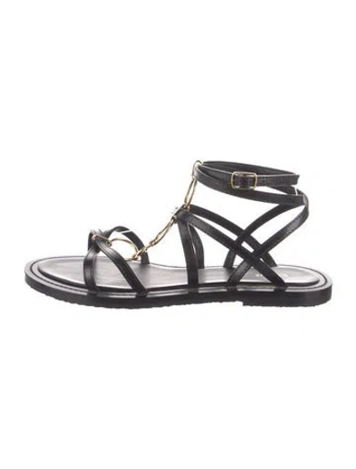 Pre-owned Celine Leather Sandals In Black