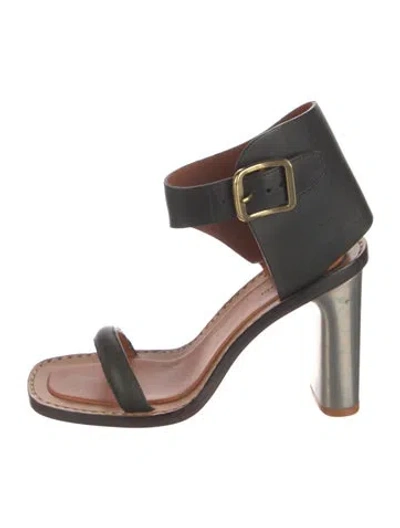 Pre-owned Celine Leather Sandals In Black