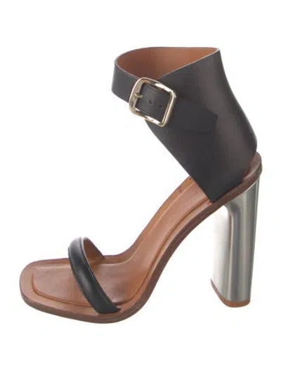 Pre-owned Celine Leather Sandals In Black