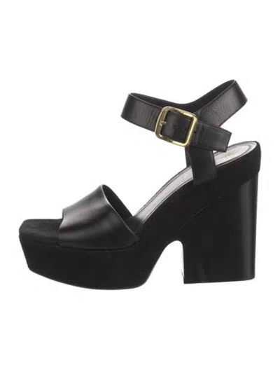 Pre-owned Celine Leather Sandals In Black