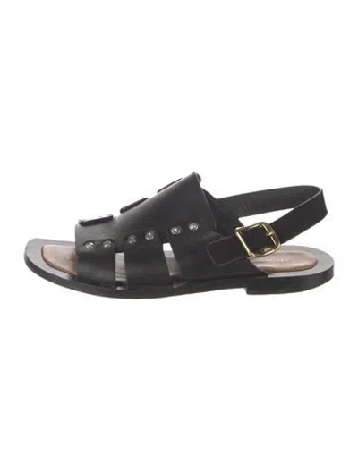 Pre-owned Celine Leather Sandals In Black