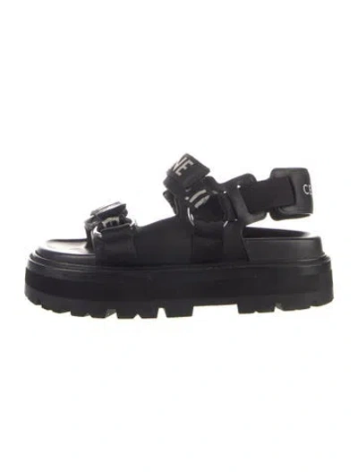 Pre-owned Celine Leather Sandals In Blue
