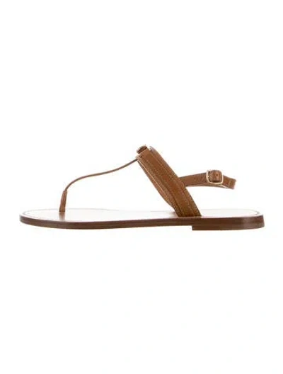 Pre-owned Celine Leather Sandals In Brown