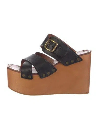 Pre-owned Celine Leather Sandals In Brown