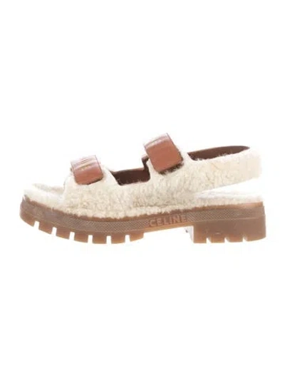 Pre-owned Celine Leather Sandals In Brown