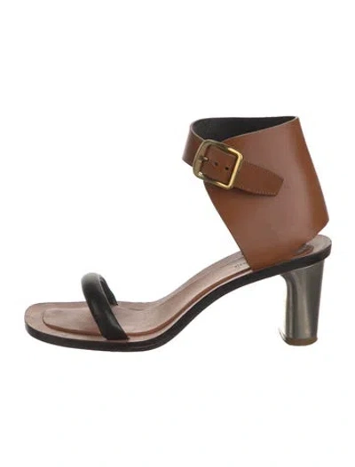 Pre-owned Celine Leather Sandals In Neutral