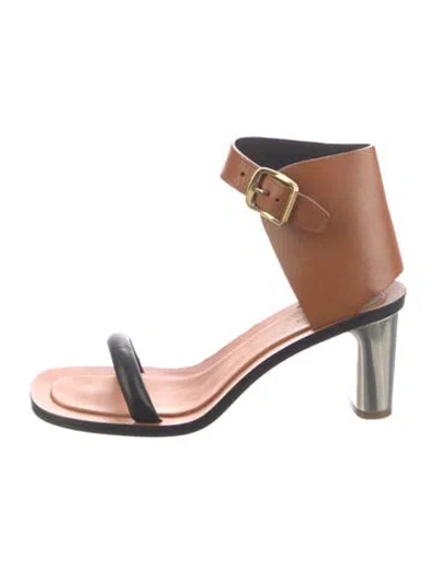 Pre-owned Celine Leather Sandals In Neutral