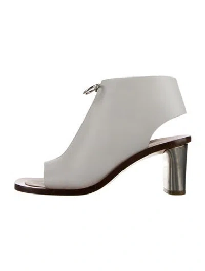 Pre-owned Celine Leather Sandals In White