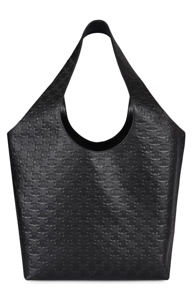 Celine Leather Shopping Bag In Black