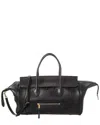Celine Leather Shoulder Bag In Black