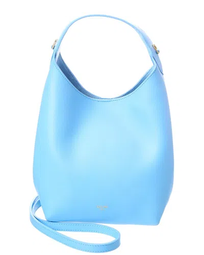 Celine Leather Shoulder Bag In Blue
