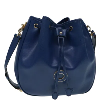 Pre-owned Celine Leather Shoulder Bag () In Blue