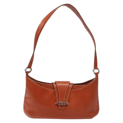 Pre-owned Celine Leather Shoulder Bag () In Orange