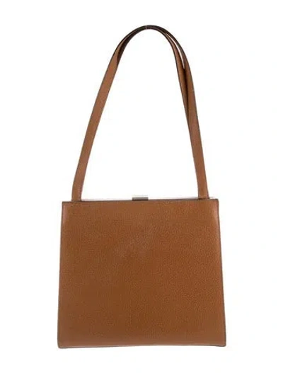 Pre-owned Celine Leather Shoulder Bag Vintage In Brown