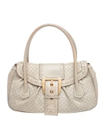 Pre-owned Celine Leather Shoulder Bag Vintage In Neutral