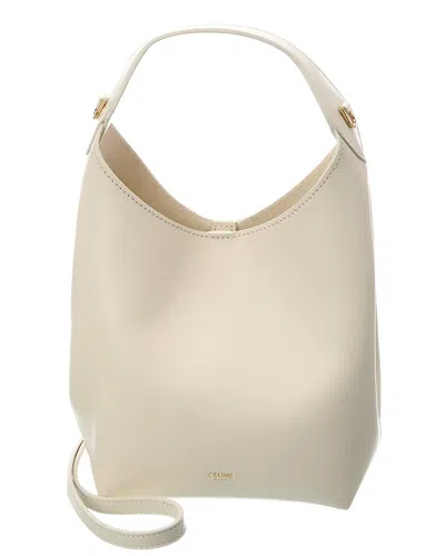 Celine Leather Shoulder Bag In Neutral