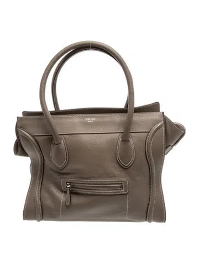 Pre-owned Celine Leather Shoulder Luggage In Brown