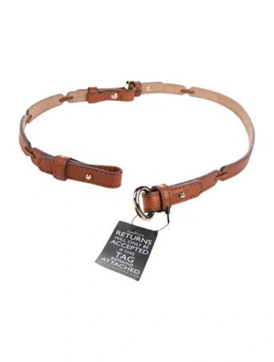 Pre-owned Celine Leather Shoulder Strap In Brown