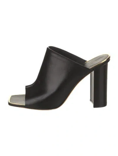Pre-owned Celine Leather Slides In Black