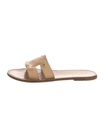 Pre-owned Celine Leather Slides In Brown