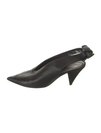 Pre-owned Celine Leather Slingback Pumps In Black