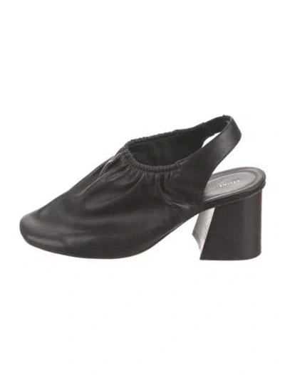 Pre-owned Celine Leather Slingback Pumps In Black