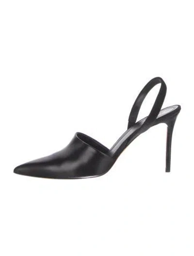 Pre-owned Celine Leather Slingback Pumps In Black