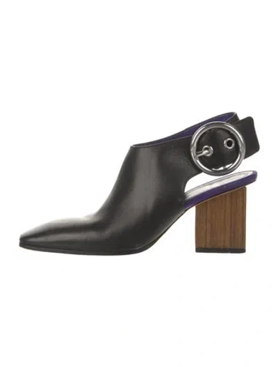 Pre-owned Celine Leather Slingback Pumps In Black