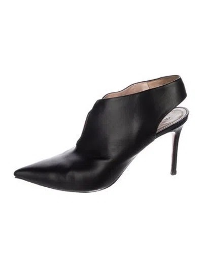 Pre-owned Celine Leather Slingback Pumps In Black