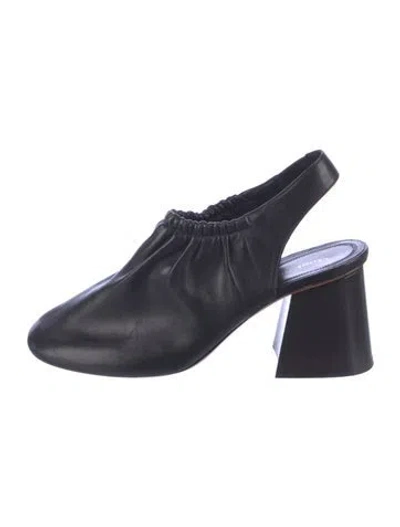 Pre-owned Celine Leather Slingback Pumps In Blue