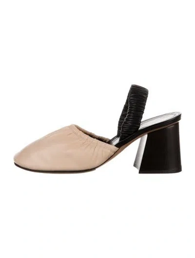 Pre-owned Celine Leather Slingback Pumps In Neutrals