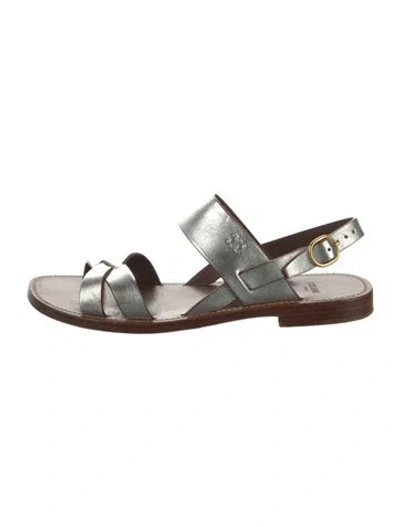 Pre-owned Celine Leather Slingback Sandals