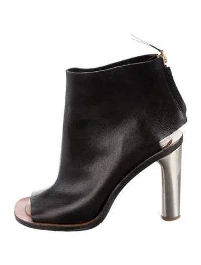 Pre-owned Celine Leather Slingback Sandals In Black