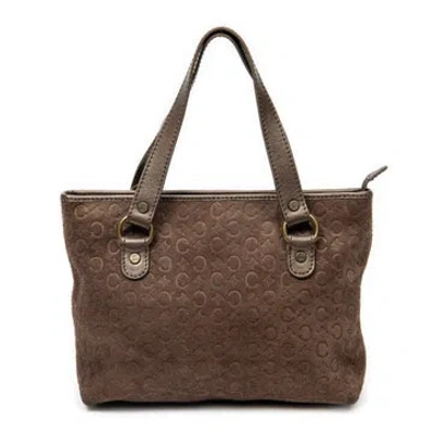 Pre-owned Celine Leather Small Zip Tote In Brown