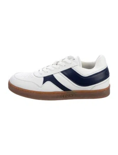Pre-owned Celine Leather Sneakers In Blue