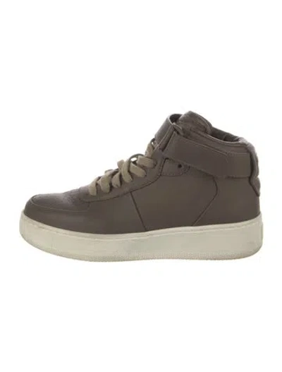Pre-owned Celine Leather Sneakers In Brown