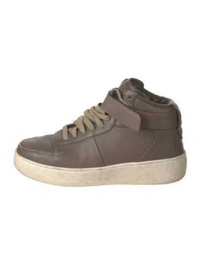 Pre-owned Celine Leather Sneakers In Brown