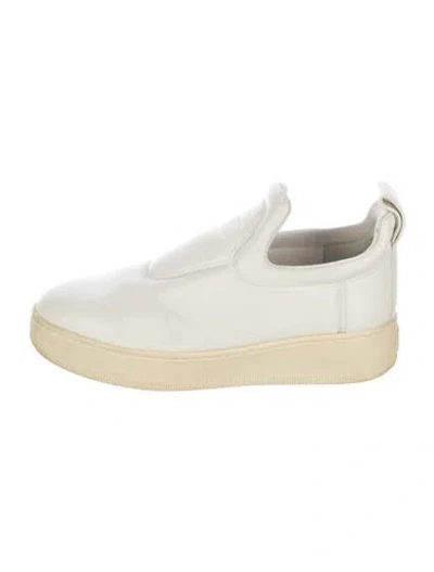 Pre-owned Celine Leather Sneakers In Neutral