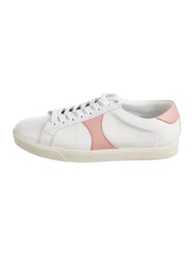 Pre-owned Celine Leather Sneakers In Pink/white