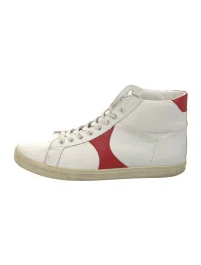 Pre-owned Celine Leather Sneakers In White