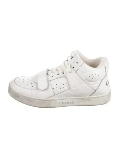 Pre-owned Celine Leather Sneakers In White