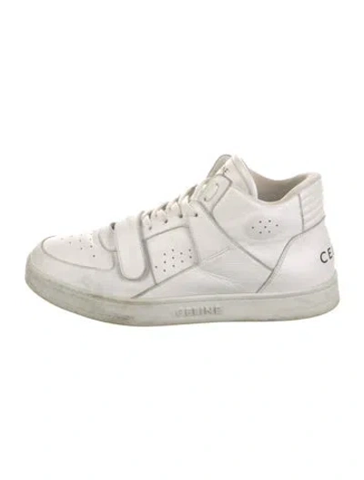 Pre-owned Celine Leather Sneakers In White