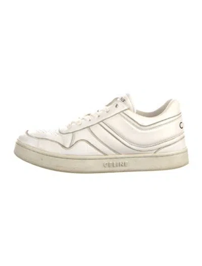 Pre-owned Celine Leather Sneakers In White