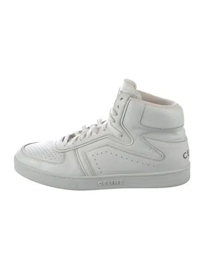 Pre-owned Celine Leather Sneakers In White