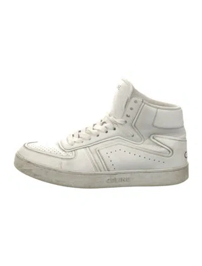 Pre-owned Celine Leather Sneakers In White