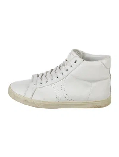 Pre-owned Celine Leather Sneakers In White