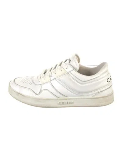 Pre-owned Celine Leather Sneakers In White