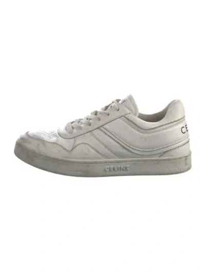 Pre-owned Celine Leather Sneakers In White