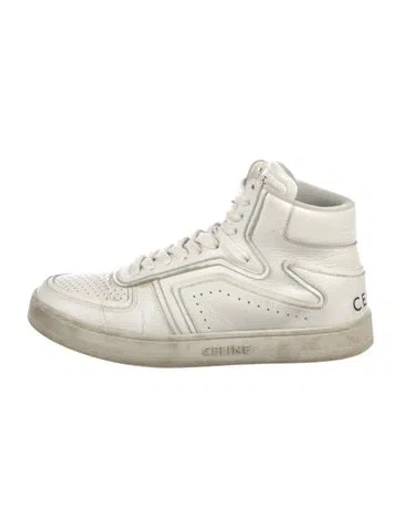 Pre-owned Celine Leather Sneakers In White